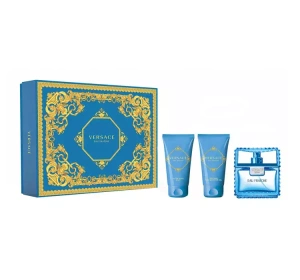 VERSACE MAN EAU FRAICHE НАБОР ТУАЛЕТНА ВОДА СПРЕЙ 50МЛ + БАЛЬЗАМ + ГЕЛЬ