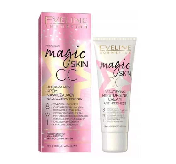 EVELINE MAGIC SKIN CC ЗВОЛОЖУЮЧИЙ КРЕМ ПРОТИ ПОЧЕРВОНІННЯ 50МЛ