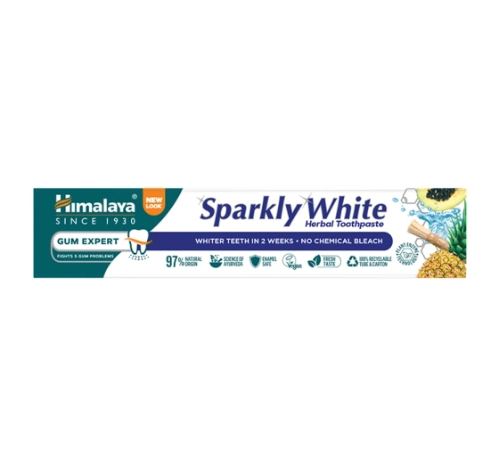 HIMALAYA HERBALS SPARKLY WHITE ТРАВ'ЯНА ЗУБНА ПАСТА 75МЛ
