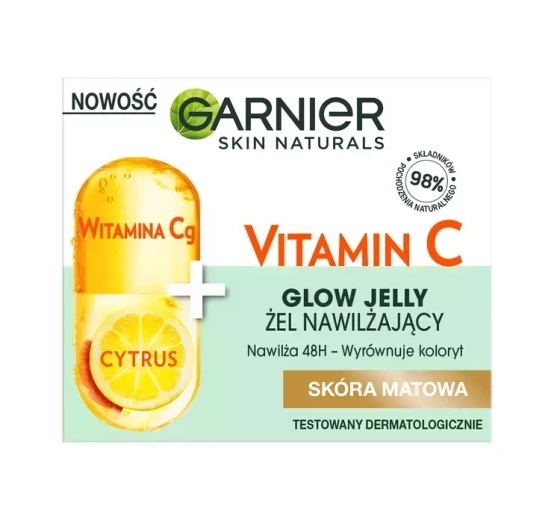 GARNIER SKIN NATURALS VITAMIN C GLOW JELLY ЗВОЛОЖУВАЛЬНИЙ КРЕМ-ГЕЛЬ ДЛЯ ОБЛИЧЧЯ 50МЛ