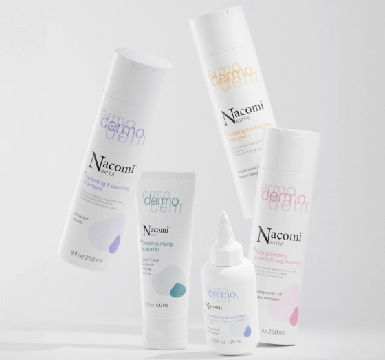 Nacomi Next Level Dermo укрепляющий и восстанавливающий шампунь для волос 250 мл
