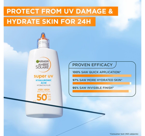 GARNIER AMBRE SOLAIRE ANTI-DARK SPOTS SUPER UV ФЛЮЇД ДЛЯ ОБЛИЧЧЯ ПРОТИ ЗНЕБАРВЛЕНЬ SPF50+ 40МЛ