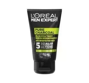 LOREAL MEN EXPERT PURE CHARCOAL ГЕЛЬ ДЛЯ УМЫВАНИЯ БОРЮЩИЙСЯ С НЕДОСТАТКАМИ КОЖИ 100MЛ