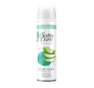 GILLETTE SATIN CARE ALOE VERA ГЕЛЬ ДЛЯ БРИТЬЯ ДЛЯ ЧУВСТВИТЕЛЬНОЙ КОЖИ 200МЛ
