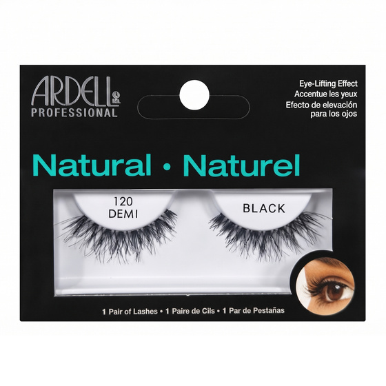 Нажмите на картинку, чтобы ее увеличить Накладные ресницы Ardell Natural на ленте 120 Demi Black