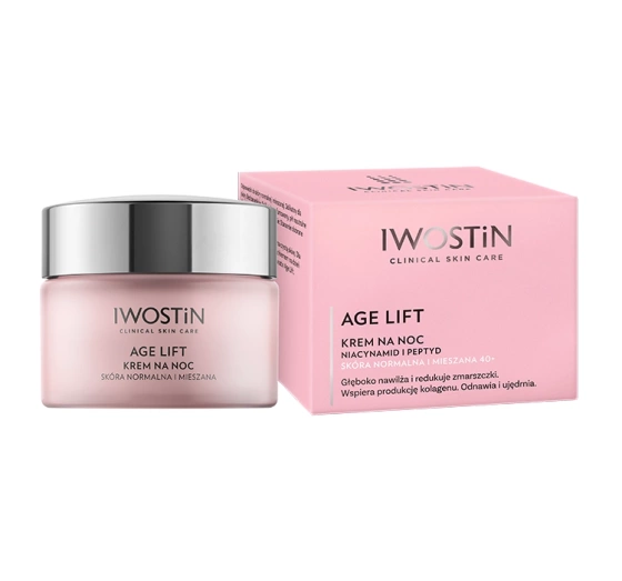 IWOSTIN AGE LIFT КРЕМ НА НІЧ ДЛЯ НОРМАЛЬНОЇ І КОМБІНОВАНОЇ ШКІРИ 40+ 50МЛ