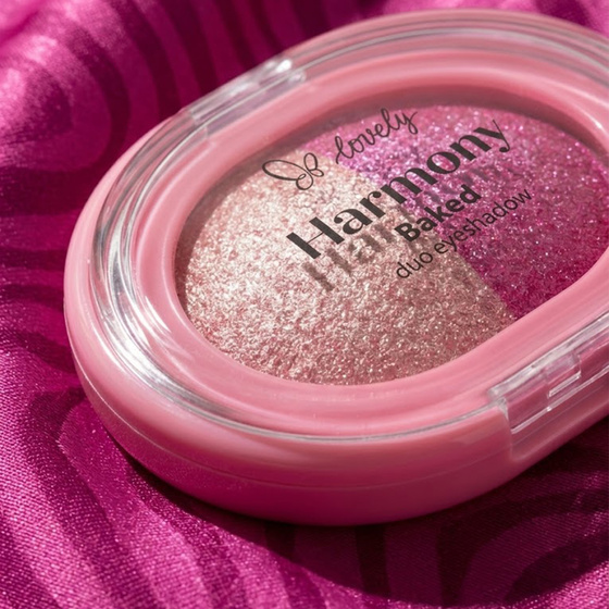 Нажмите на картинку, чтобы ее увеличить Lovely Harmony Baked Duo Eyeshadow набор из двух блестящих теней для век 02 4 г