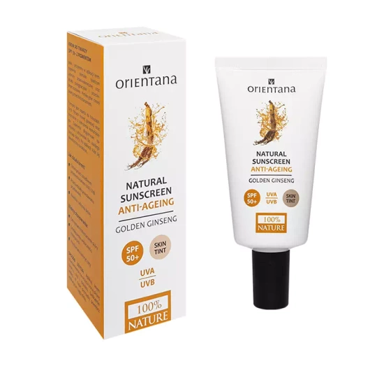 Натисніть на картинку, щоб її збільшити ORIENTANA NATURAL SUNSCREEN ЗАХИСНИЙ КРЕМ ДЛЯ ОБЛИЧЧЯ З ПІГМЕНТОМ SPF50+ 50МЛ