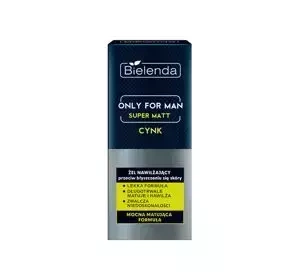 BIELENDA ONLY FOR MAN SUPER MATT ЦИНК УВЛАЖНЯЮЩИЙ ГЕЛЬ ПРОТИВ ЖИРНОГО БЛЕСКА КОЖИ 50МЛ