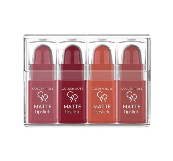 GOLDEN ROSE НАБОР 4 МАТОВЫХ МИНИ-ПОМАД 03 4Г