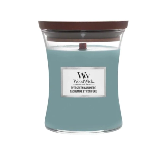 Woodwick Medium Jar Candle ароматична свічка Evergreen Cashmere 275 г