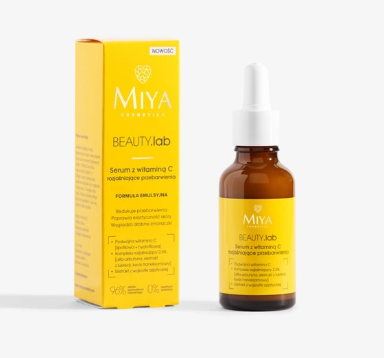 MIYA COSMETICS BEAUTY.LAB СИРОВАТКА ДЛЯ ОБЛИЧЧЯ З ВІТАМІНОМ С ПРОТИ ПІГМЕНТНИХ ПЛЯМ 30МЛ