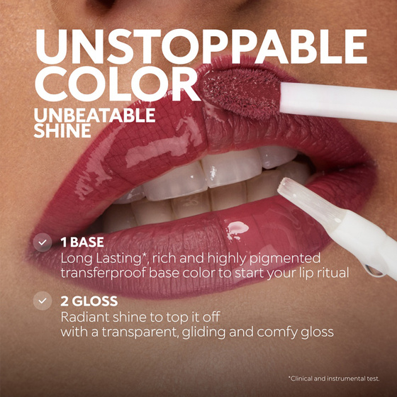   KIKO Milano Unlimited Double Touch двоетапна рідка помада 105 Scarlet Red 2x3мл