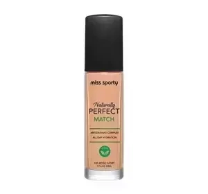 MISS SPORTY NATURALLY PERFECT MATCH ТОНАЛЬНИЙ ЗАСІБ 100 ROSE IVORY 30МЛ