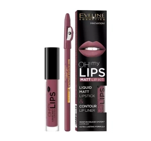 EVELINE OH MY LIPS ЖИДКАЯ ПОМАДА И КОНТУРНЫЙ КАРАНДАШ 3
