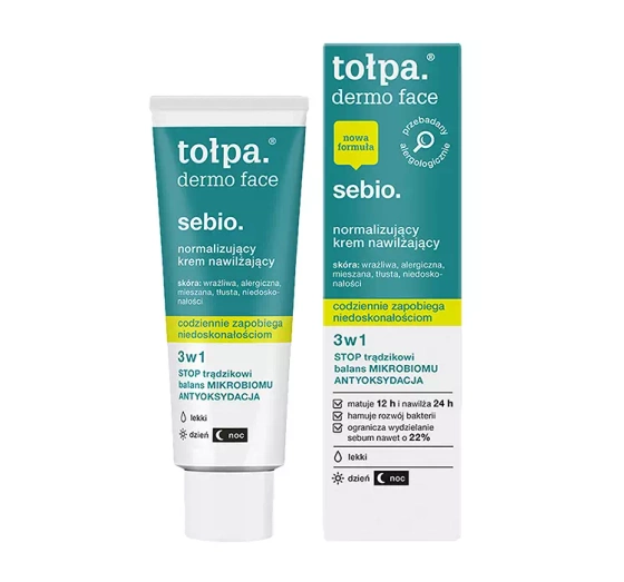 TOŁPA DERMO FACE SEBIO Нормалізуючий та зволожуючий крем 40 мл