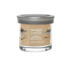Yankee Candle Signature ароматична свічка Amber and Sandalwood 122г