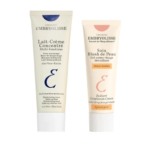 Embryolisse подарочный набор с косметикой для ухода за лицом Lait-Crème Concentré увлажняющий крем 75 мл + Soin Blush De Peau Abricot детоксицирующий крем гель 30 мл