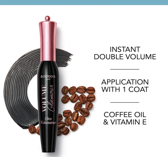 BOURJOIS VOLUME GLAMOUR ТУШ ДЛЯ ВІЙ ULTRA VOLUMATEUR 01 BLACK 12МЛ