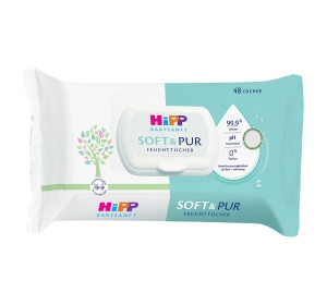 HiPP Babysanft влажные салфетки для новорожденных 48 штук