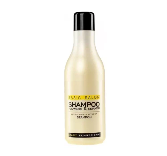 STAPIZ BASIC SALON ПАРИКМАХЕРСКИЙ ШАМПУНЬ ЦВЕТОЧНО-КЕРАТИНОВЫЙ 1Л