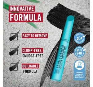 Rimmel Lash Loader веганская тушь для объема ресниц 001 Black 9,5мл 001 Black 9,5мл