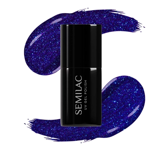 SEMILAC ГІБРИДНИЙ ЛАК УФ GLITTER INDIGO 087