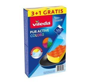 Vileda Pur Active Colors кухонна губка 4 штуки