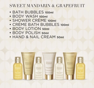 Baylis & Harding Sweet Mandarin & Grapefruit подарочный набор: пена для ванны 100 мл + гель для душа 100 мл + кремовая пена для ванны 100 мл + бальзам 50 мл + крем для рук 50 мл + скраб 50 мл