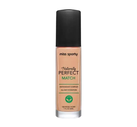 MISS SPORTY NATURALLY PERFECT MATCH ТОНАЛЬНИЙ ЗАСІБ 100 ROSE IVORY 30МЛ