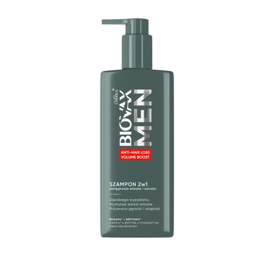 Biovax Men Anti-hair Loss Volume Boost шампунь 2-в-1 для волосся та бороди 200 мл