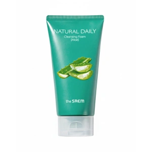 The Saem Natural Daily Cleansing Foam Aloe успокаивающая пенка для очищения лица с алоэ 150 мл
