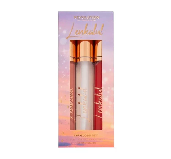 MAKEUP REVOLUTION X LENKALUL LIP GLOSS SET БЛИСКИ ДЛЯ ГУБ 3x3МЛ