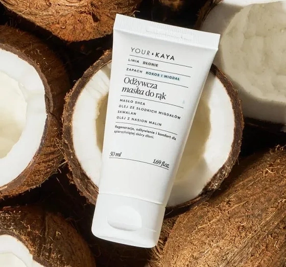 Натисніть на картинку, щоб її збільшити Your Kaya живильна маска для рук з ароматом кокоса та мигдалю 50 мл