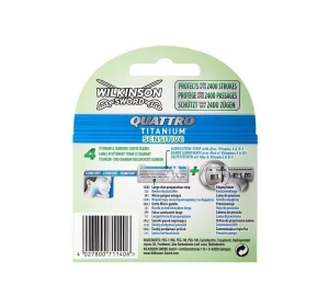 WILKINSON QUATTRO TITANIUM SENSITIVE КАТРИДЖІ ДО БРИТВИ 2 ШТ
