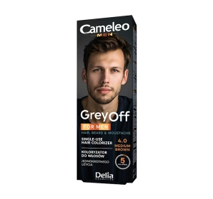 DELIA CAMELEO MEN GREY OFF ФАРБА ДЛЯ ВОЛОССЯ ТА БОРОДИ В ПАКЕТИКАХ 4.0 MEDIUM BROWN  2x15МЛ