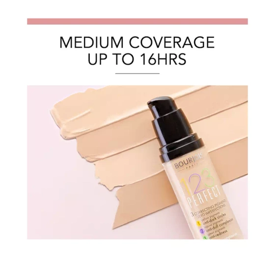 Натисніть на картинку, щоб її збільшити BOURJOIS 123 PERFECT FOUNDATION ТОНАЛЬНИЙ ЗАСІБ 52 VANILLA