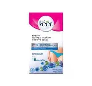 VEET EASY-GEL ПЛАСТЫРЬ С ВОСКОМ ДЛЯ ДЕПИЛЯЦИЙ ЗОНЫ БИКИНИ 16 ШТ