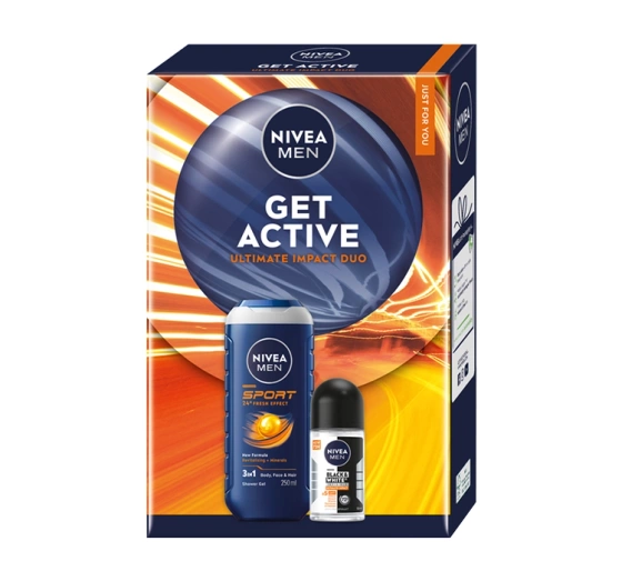 Нажмите на картинку, чтобы ее увеличить NIVEA MEN Get Active набор для мужчин: гель для душа + шариковый антиперспирант