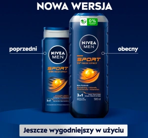 NIVEA MEN SPORT ГЕЛЬ ДЛЯ МЫТЬЯ ТЕЛА, ЛИЦА И ВОЛОС 500МЛ