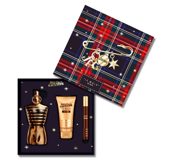 Натисніть на картинку, щоб її збільшити Jean Paul Gaultier Le Male Elixir Parfum парфуми 125 мл + 10 мл + гель для душу 75 мл