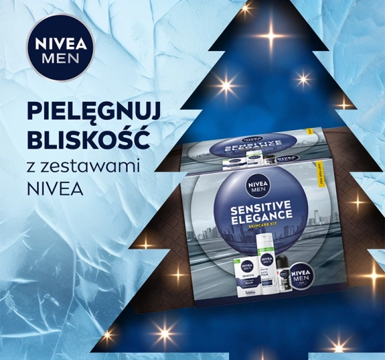 Натисніть на картинку, щоб її збільшити NIVEA MEN Sensitive Elegance набір косметики для чоловіків з елегантною косметичкою