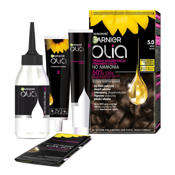 GARNIER OLIA СТОЙКАЯ КРАСКА ДЛЯ ВОЛОС БЕЗ АММИАКА 5.0 КАШТАНОВЫЙ