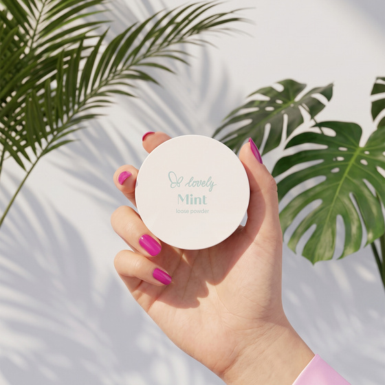 Lovely Mint прозора розсипчаста м'ятна пудра для обличчя 6 г