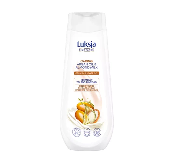 LUKSJA SILK CARE CARING КРЕМОВИЙ ГЕЛЬ ДЛЯ ДУШУ З АРГАНОВОЮ ОЛІЄЮ ТА МИГДАЛЬНИМ МОЛОКОМ 500МЛ