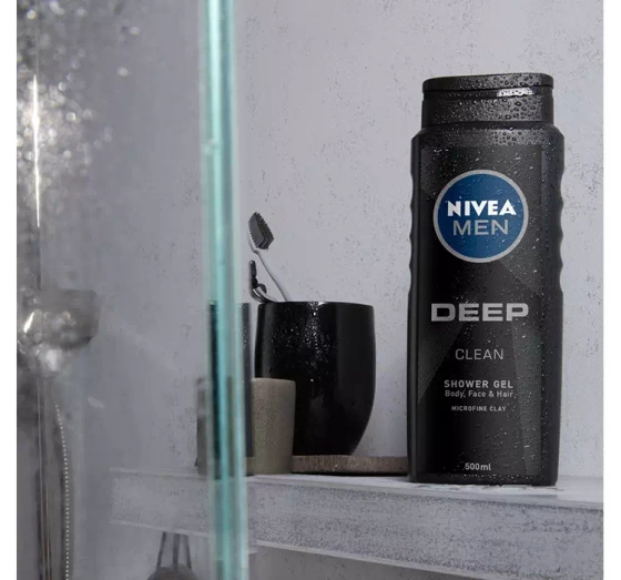 NIVEA MEN DEEP ГЕЛЬ ДЛЯ ДУШУ З АКТИВОВАНИМ ВУГІЛЛЯМ 500МЛ