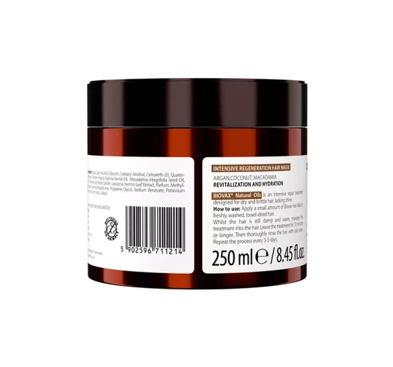 Нажмите на картинку, чтобы ее увеличить BIOVAX НАТУРАЛЬНЫЕ МАСЛА ИНТЕНСИВНО ВОССТАНАВЛИВАЮЩАЯ МАСКА ДЛЯ ВОЛОС 250 МЛ