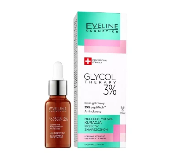 EVELINE GLYCOL THERAPY МУЛЬТИПЕПТИДНА КУРАЦІЯ ПРОТИ ЗМОРШОК 3% 18МЛ