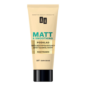 AA MATT & SMOOTHING МАТУЮЧЕ-ЗГЛАДЖУВАЛЬНИЙ ТОНАЛЬНИЙ ЗАСІБ 107 DARK BEIGE 30МЛ