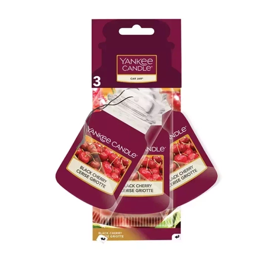 YANKEE CANDLE CAR JAR АРОМАТИЗАТОР ДЛЯ АВТОМОБИЛЯ 3 ШТУКИ BLACK CHERRY